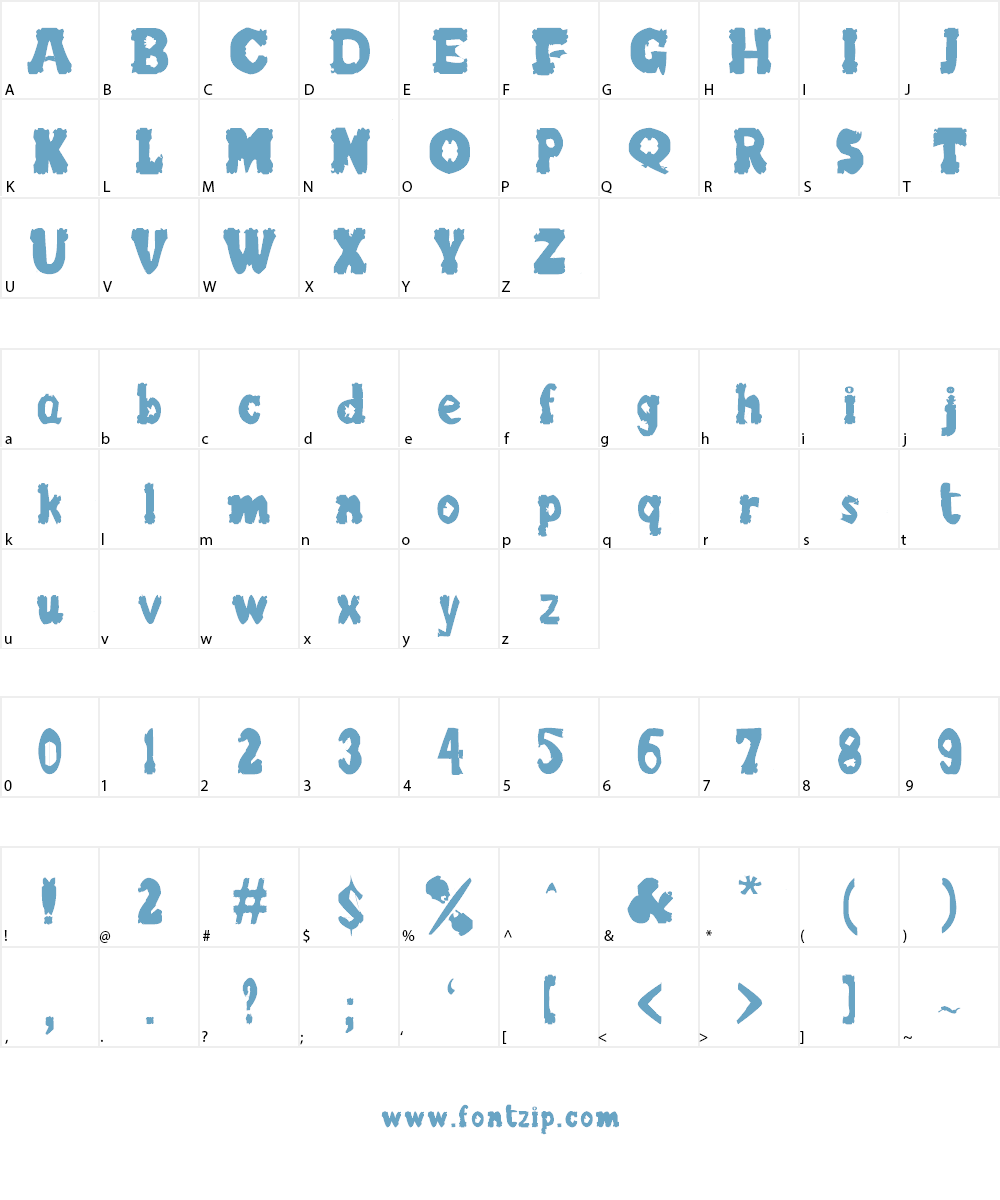 blurrr letters Font Character